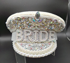 Women Bride  Captains Hat Hen Night Party Bling Rhinestone Festival Wedding G15