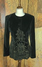 Stunning "Monsoon Twilight" Velvet Evening Jacket With Gold Embroidery  10