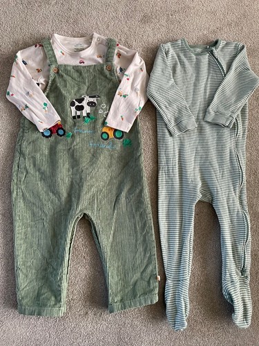 Baby boy farm green - , dungaree