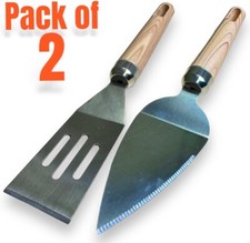 2x Stainless Steel Burger/Fish