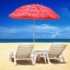 Garden Patio Hawaii Beach Umbrella Sun Shade Outdoor Tilting Parasol 160cm 180cm