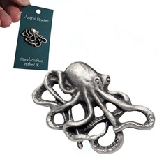 Octopus Pin Badge Pewter