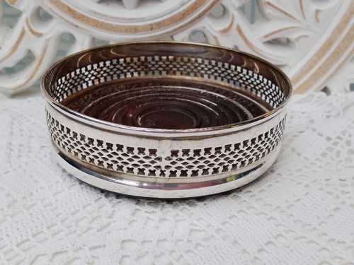 Silver plated pierced wine - silver,