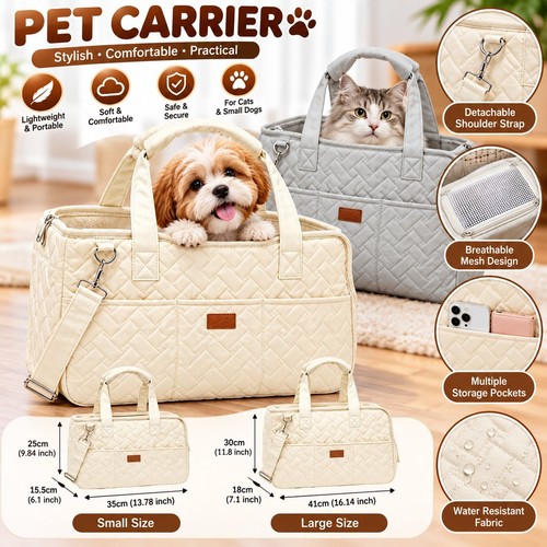 Quilted pet carrier - small, dog