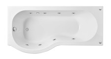 P Shape Whirlpool Shower Bath