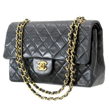 Chanel Timeless Small Classic Black Double Flap Quilted Lambskin Bag