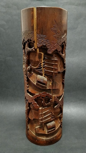 Antique chinese carved bamboo - chinese,