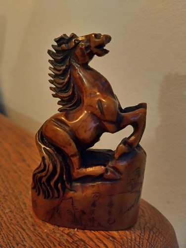Chinese horse carved - horse, soapstone