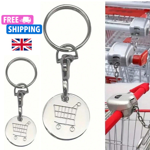 Trolley coin keyring - coin,