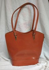 Vintage Vera Pelle copper brown oiled leather rucksack shoulder bag backpack