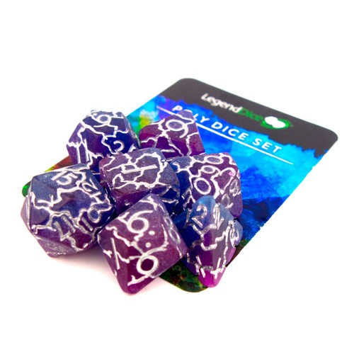 Poly dice set - set, shattered