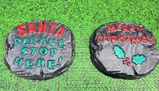 Christmas Garden sign Decoration  plaque flower bed fence wall hanging Man cave