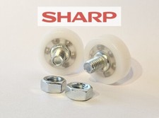 1 X PAIR(2) SHARP CASH REGISTER DRAWER ROLLER WHEELS 22mm FITS MOST SHARP TILLS