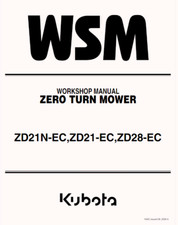 Kubota ZD 21 28 WSM Service