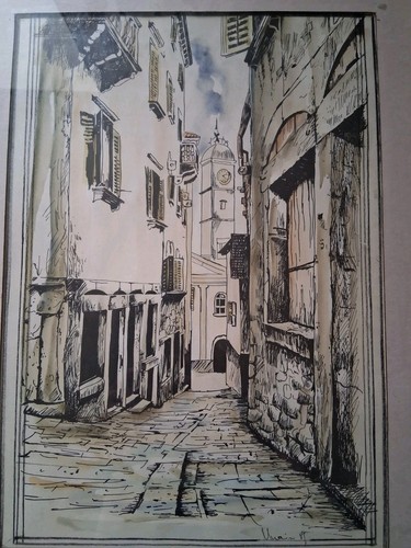 Signed ink sketch 1989 - sketch,,