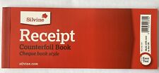 JOB LOT: 15 SILVINE RECEIPT COUNTERFOIL CHEQUE BOOK STYLE REF: 233 BRAND NEW