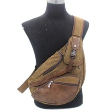 Men's Sling Bag Canvas Leather