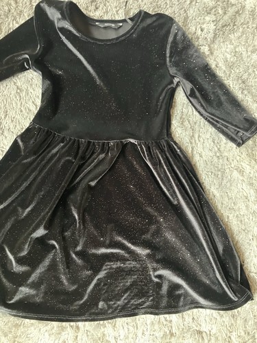 George girls black velvet - black,
