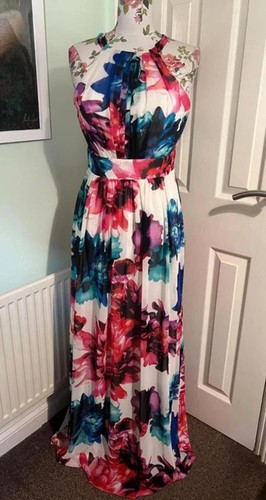 Eliza floral halter maxi - eliza,