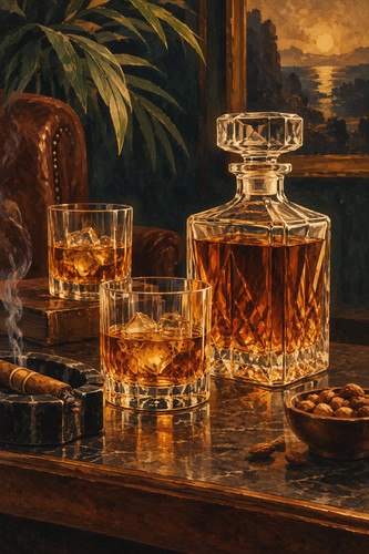 Whiskey decanter print - 76.,