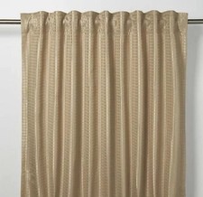 B&Q Mandlay Beige Spotted stripe Unlined Pencil pleat Curtain Single Panel X1