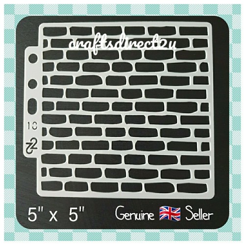 Stencil brick wall - -,
