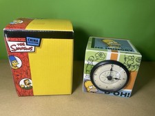 The Simpsons Coalport Ceramic Desk Clock. In Box. 2006 Homer Simpson Cube Shaped