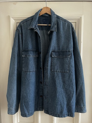 Men zara denim shirt - men’s, sized