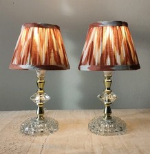 Pair Vintage Clear Faceted