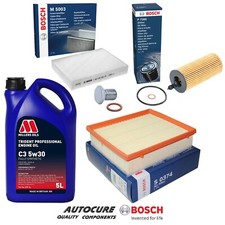 FOR BMW 1 SERIES 118D M SPORT 2.0 DIESEL BOSCH FILTER SERVICE KIT & 5L [2015 - ]