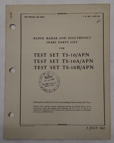 Test set 10a 10b - set, ts-10/-10a/-10b/apn