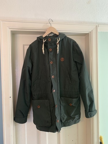 Fred perry mens green parka - fred,