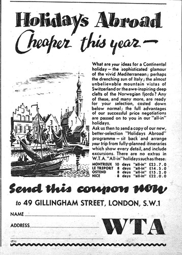 1951 advert wta travel - advert,