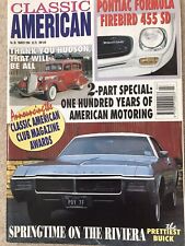 Classic American Car Mag March 1994 Pontiac Firebird 455, Buick Riviera
