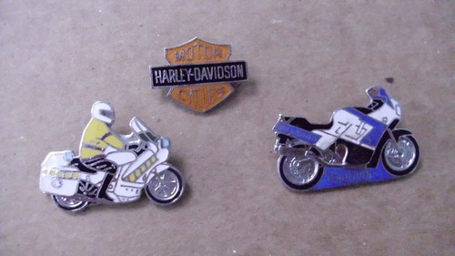 Vintage motorcycle pin badges - pin,
