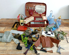 Vintage Antique Ephemera Job Lot Bundle Action Man Faux Tortoiseshell Vanity Set