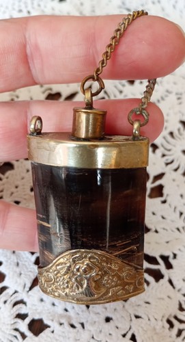Antique horn perfume bottle - perfume,
