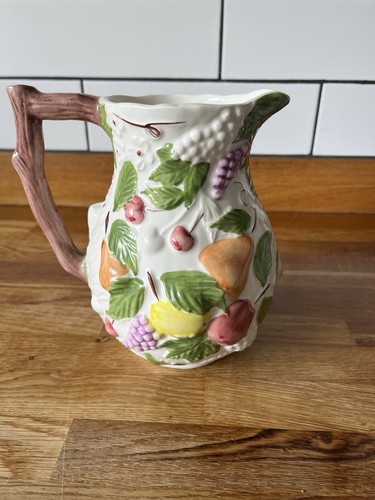 Vintage fruits pitcher ceramic - fruits,