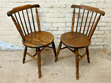 Pair of Antique Elm & Beech