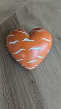  Soapstone Love Heart - Orange
