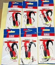 Codling COD lift Rig hook Double Rotation Boat Grub Rocks head red bk  JOB LOT