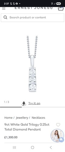 Ernest jones 9ct white - white, gold