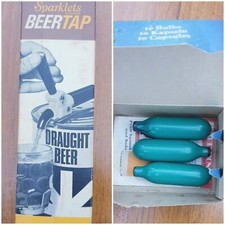 Sparklets Beer Tap in Original Box 1960's 1970's with 3 Sparklets Bulbs 