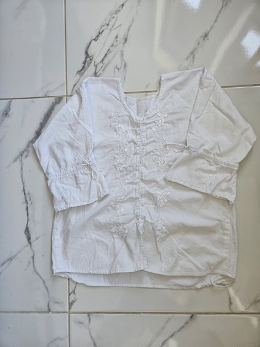 White vintage embroidered