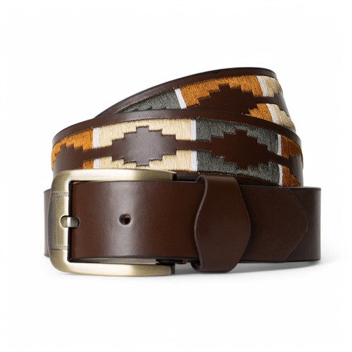 Mens leather belt polo - leather,