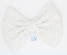 4 Inch Large sequin Glitter Sparkle Novelty Bow Hair Clip Alligator Clips 