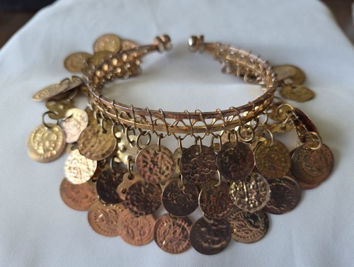 Vintage tribal coin cuff - vintage,