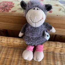 NICI JOLLY MAH LUCY GREY GIRL SHEEP PLUSH SOFT TOY 11”