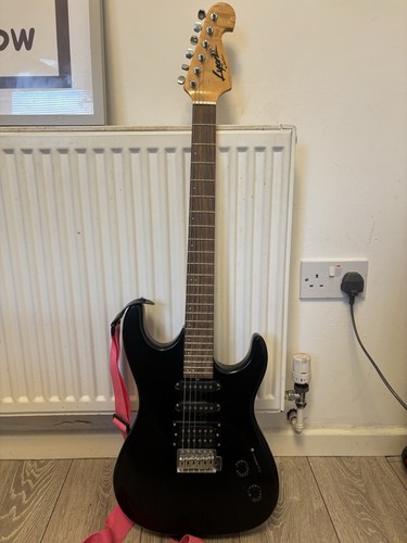 Washburn lyon black solid body - black,