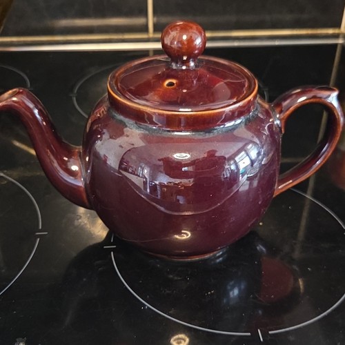 Teapot brown 10 cm - p, brown,
